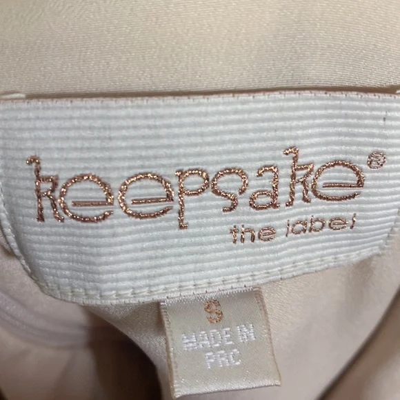 Keepsake The Label Dress Sleeveless with Cutouts Gold & Ivory Small - Picture 4 of 4